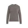 Bottega Veneta Grey Round Neck Pullover In Grey