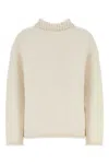 Bottega Veneta Off White Highneck Sweater In White