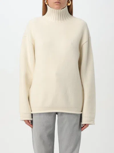 Bottega Veneta Sweater Woman White In Brown