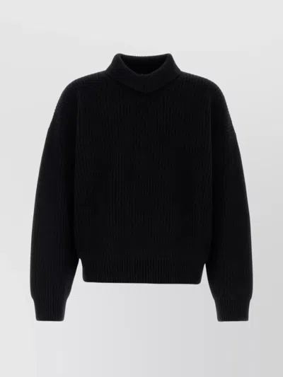 Bottega Veneta Sweater Wool Blend High Collar In Black