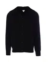 Bottega Veneta Cotton English Rib Cardigan In Black