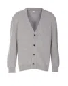 Bottega Veneta Grey Cashmere Cardigan In Grey
