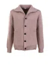 Bottega Veneta Compact Wool Cardigan In Purple