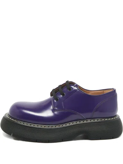 Pre-owned Bottega Veneta Swell Derby Shoes In Purple