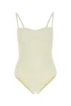 Bottega Veneta Textured Sleeveless Bustier Bodysuit In Neutral