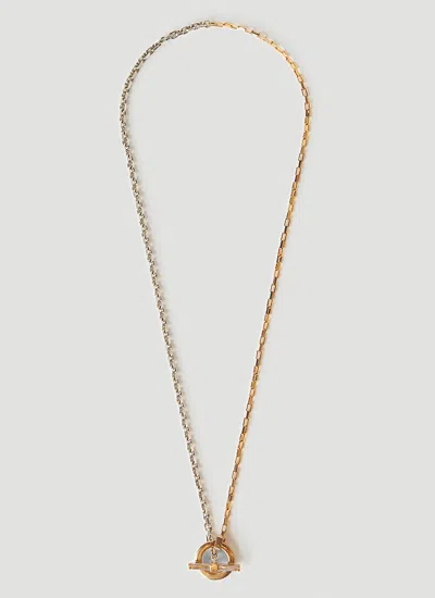 Bottega Veneta T-bar Necklace In Metallic