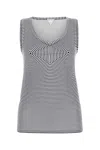 Bottega Veneta Striped Bustier Viscose Knit Tank Top In 4096