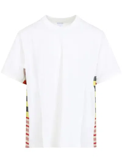Bottega Veneta Check Insert Cotton T-shirt In White