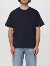Bottega Veneta Double Layer Cotton Check T-shirt In Blue