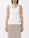 Bottega Veneta Stretch Rib Cotton Tank Top In White