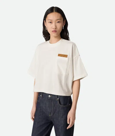 Bottega Veneta Pocket Detail Crew Neck Short Sleeve Top In White