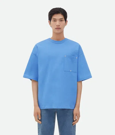 Bottega Veneta T-shirt En Jersey De Coton In Blue