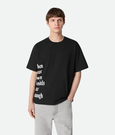 Bottega Veneta Cotton Printed Jersey T-shirt In Black