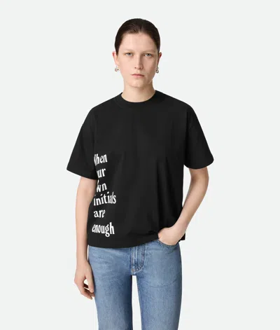 Bottega Veneta Cotton Printed Jersey T-shirt In Black