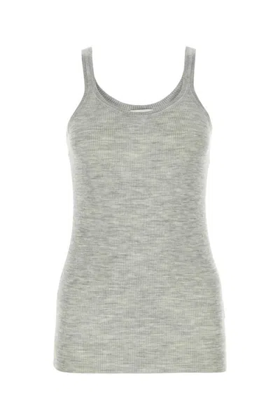 Bottega Veneta Melange Grey Wool Tank Top