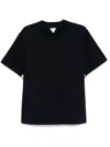 Bottega Veneta Check Insert Cotton T-shirt In Blue
