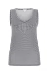 Bottega Veneta Striped Bustier Viscose Knit Tank Top In Stripped