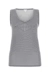 Bottega Veneta Striped Bustier Viscose Knit Tank Top In Stripped