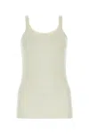 Bottega Veneta Ribbed Wool Sleeveless Top In White