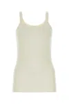 Bottega Veneta Ribbed Wool Sleeveless Top In White