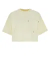 Bottega Veneta Jersey Cropped T-shirt With V Pocket In White