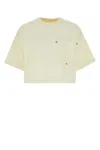 Bottega Veneta Jersey Cropped T-shirt With V Pocket In White