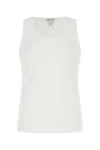 Bottega Veneta White Stretch Cotton Tank Top In White