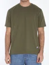 Bottega Veneta Green Crewneck T-shirt With Mushroom Embroidery On The Front In Cotton Man