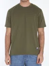 Bottega Veneta Green Crewneck T-shirt With Mushroom Embroidery On The Front In Cotton Man In Green