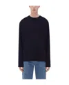 Bottega Veneta T-shirt With Round Neck And Long Sleeves In Black