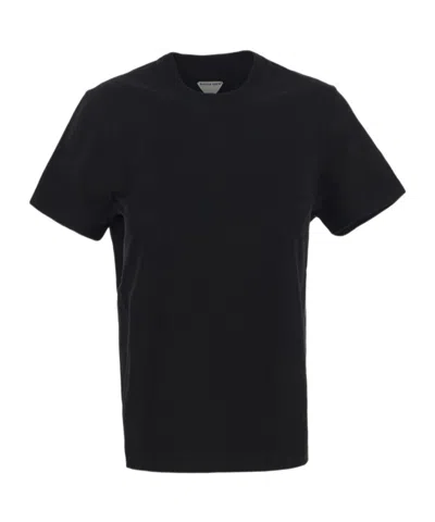 Bottega Veneta T-shirt With Round Neck And Short Sleeves In Black