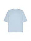 Bottega Veneta Mens River Crewneck Boxy-fit Cotton-jersey T-shirt In River