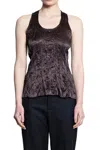 Bottega Veneta Woman Brown T-shirts & Tank Tops In Red
