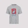 Bottega Veneta Graphic Rabbit-print Crushed Cotton Jersey T-shirt In Gray