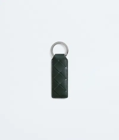 Bottega Veneta Tab Key Ring In Green