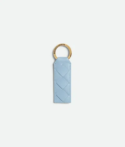 Bottega Veneta Tab Key Ring In Ice
