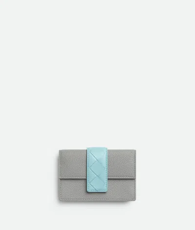 Bottega Veneta Tag Business Card Case In Blue