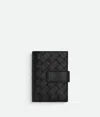 Bottega Veneta Tag Passport Case In Black