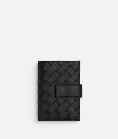 Bottega Veneta Tag Passport Case In Black