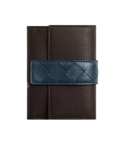 Bottega Veneta Tag Tri-fold Zip Wallet In Black