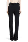 Bottega Veneta Womens Black Mid-rise Straight-leg Wool Trousers In Black