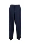 Bottega Veneta Tailored Long Trousers With Side Pockets And Zip Fastening In Blue