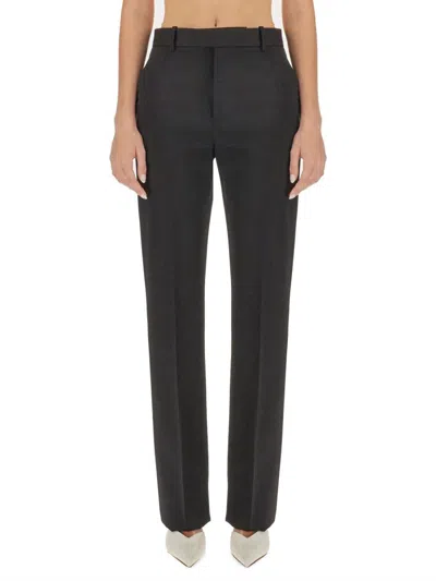 Bottega Veneta Slim Fit Straight Leg Tailored Trousers In Black