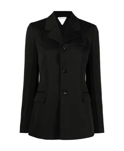 Bottega Veneta Tailored Single-breasted Blazer In Black