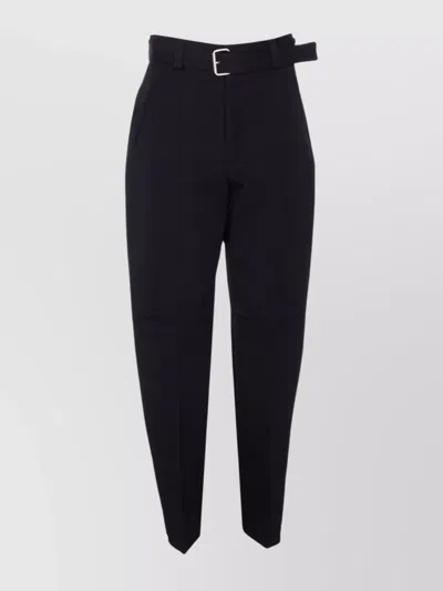 Bottega Veneta Tailored Trousers With Belt And Zip Detail In Black