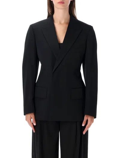 Bottega Veneta Tailored Wool Blazer Jacket In Nero
