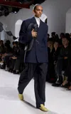Bottega Veneta Tailored Wool Melange Canvas Jacket In Blue