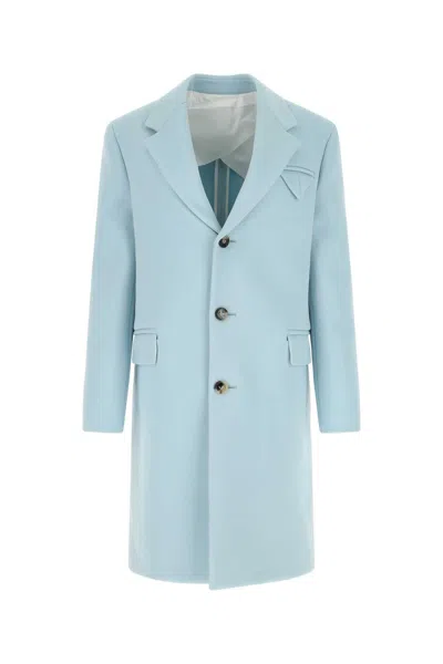 Bottega Veneta Tailored Wool-blend Coat In Blue