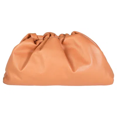 Pre-owned Bottega Veneta Tan Calfskin Leather Pouch In Brown