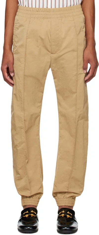 Bottega Veneta Tan Elastic Waist Pants In 9640-sesame